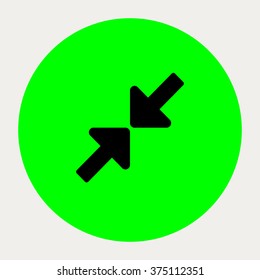 Compress navigation button.Vector illustration.