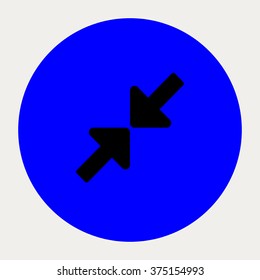 Compress navigation button.Vector illustration.