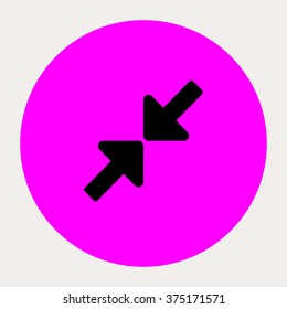Compress navigation button.Vector illustration.