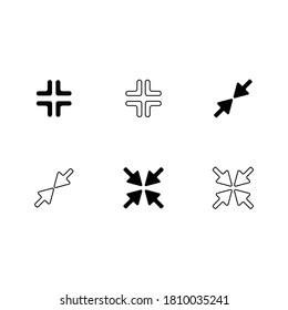 compress set icon white background