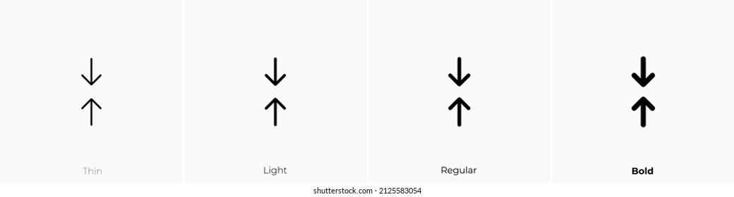 compress v icon. Thin, Light Regular And Bold style design isolated on white background