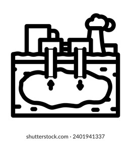 compressed air energy line icon vector. compressed air energy sign. isolated contour symbol black illustration