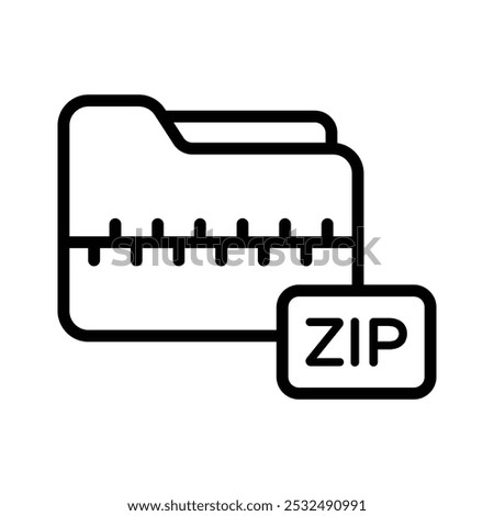 Compressed file, zip folder in trendy design style