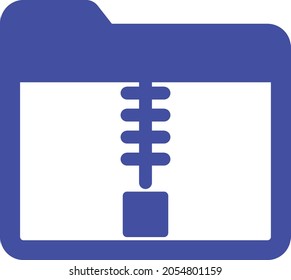 Carpeta comprimida Isoled Vector icono que puede modificar o editar fácilmente

