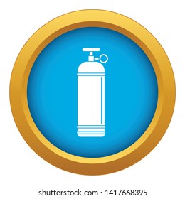 Compressed gas container icon blue vector isolated on white background for any design