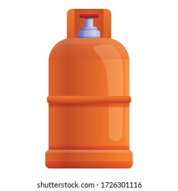 Compressed gas cylinder icon. Cartoon of compressed gas cylinder vector icon for web design isolated on white background