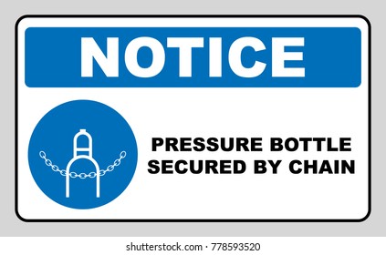 Compressed gas sign vector design isolated on white background