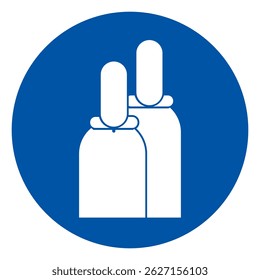Compressed Gas Symbol Sign ,Vector Illustration, Isolate On White Background Label .EPS10