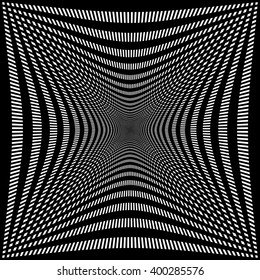 Compressed grid of lines. Abstract mesh pattern.