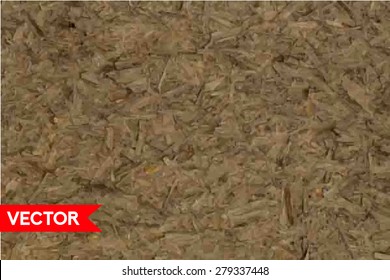 compressed light brown chipboard. Vector wood. Pressed Wooden Panel (OSB) board. Sawdust macro close up