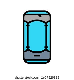 compression bag sleeping bag color icon vector. compression bag sleeping bag sign. isolated symbol illustration