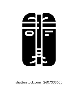 compression bag sleeping bag glyph icon vector. compression bag sleeping bag sign. isolated symbol illustration