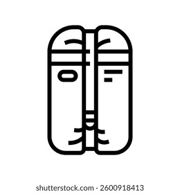compression bag sleeping bag line icon vector. compression bag sleeping bag sign. isolated contour symbol black illustration