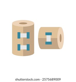 Compression bandage icon, blending simplicity with functionality, perfect for illustrating first aid concepts or wellness-related designs