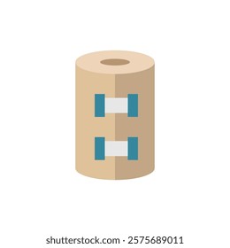 Compression bandage icon, blending simplicity with functionality, perfect for illustrating first aid concepts or wellness-related designs