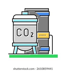 compression carbon color icon vector. compression carbon sign. isolated symbol illustration