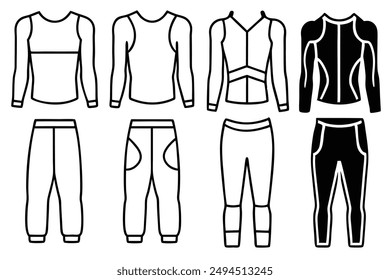 Compression Clothing Art Stylish Line Art Illustration Techniques