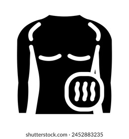 compression clothing glyph icon vector. compression clothing sign. isolated symbol illustration