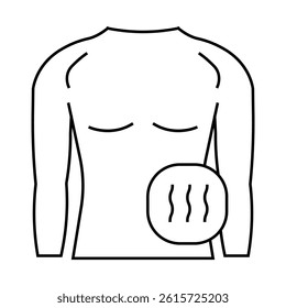 compression clothing line icon vector. compression clothing sign. isolated contour symbol black illustration