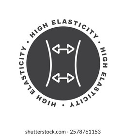Compression or elasticity icon, line vector.