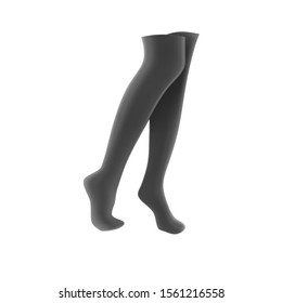 Compression fitness socks. Vector illustration.