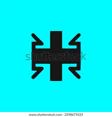 Compression Icon – Minimalist Vector Symbol for Reduction and Optimization