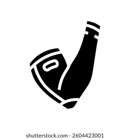 compression sleeve recovery wellness glyph icon vector. compression sleeve recovery wellness sign. isolated symbol illustration
