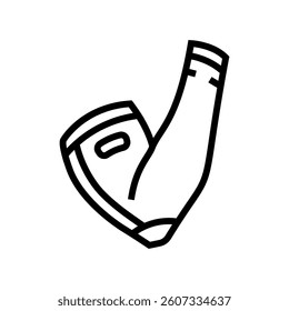 compression sleeve recovery wellness line icon vector. compression sleeve recovery wellness sign. isolated contour symbol black illustration