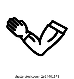 compression sleeve recovery wellness line icon vector. compression sleeve recovery wellness sign. isolated contour symbol black illustration