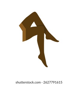 Kompressionsstrümpfe, Vektorsymbol. Kompressionsstrumpf. Frauenbein