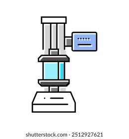 materiais de teste de compressão engenharia ícone de cor vetor. materiais de teste de compressão sinal de engenharia. ilustração de símbolo isolado