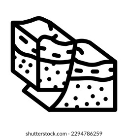 compression thrust earthquake line icon vector. compression thrust earthquake sign. isolated contour symbol black illustration