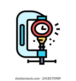 vector de icono de color de administración de tiempo de compresión. signo de administración de tiempo de compresión. ilustración de símbolo aislado