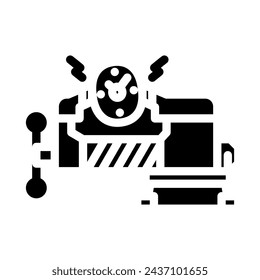 compression time management glyph icon vector. compression time management sign. isolated symbol illustration