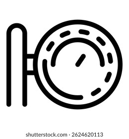 Compressor gauge icon. Outline compressor gauge vector icon for web design isolated on white background