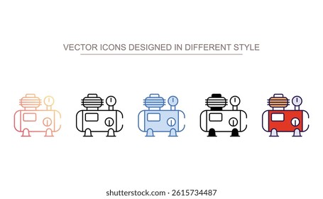 Compressor icon design with white background stock illustration
