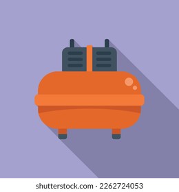 Compressor icon flat vector. Air machine. Pump tank