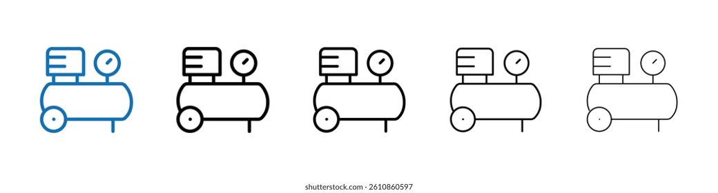 Compressor icon Outline vector logo for web ui