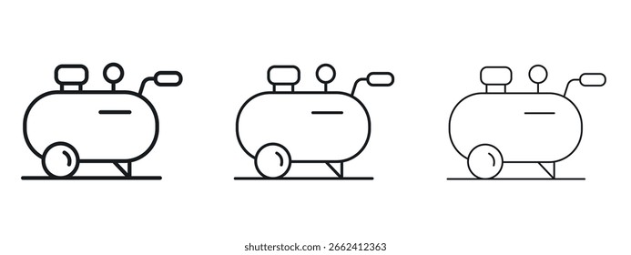 Compressor icon simple line design - Simple Vector Illustration