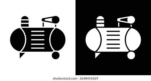 Compressor icon symbol collection. Flat vector stock illustration.