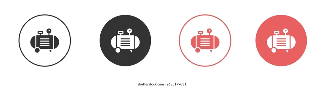 Compressor icon vector design template simple and clean style