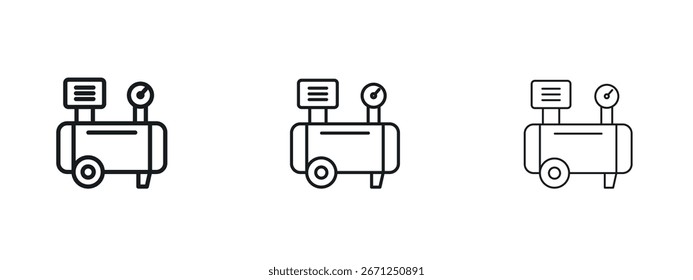 Kompressor-Symbol, Vektorgrafik eps. Vektorgrafiken mit Konturen