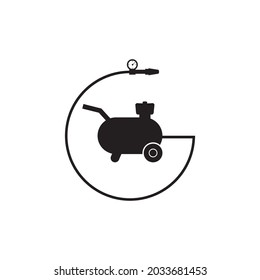 compressor icon vector illustration logo design.