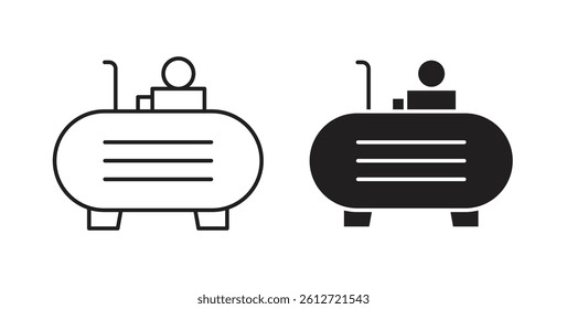 Compressor icons in black fill and line style