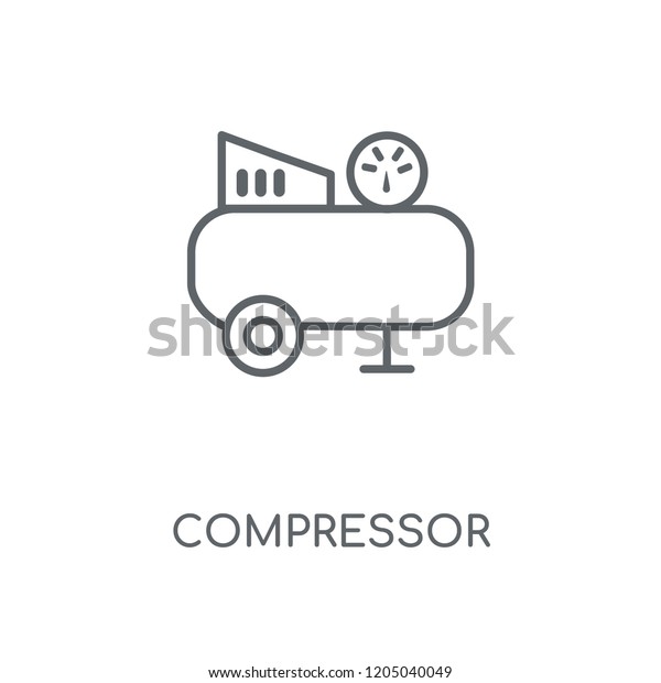 Compressor Linear Icon Compressor Concept Stroke Stock Vector (Royalty ...