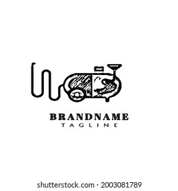 compressor logo icon design icons cute vector illustration