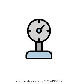 Kompressor, Produktionssymbol. Einfache Farbe mit umrissenen Vektorelementen von Produktions-Icons für i und ux, Website oder mobile Anwendungen