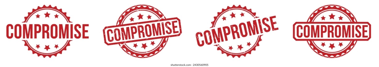 Kompromissloses Red Rubber Stamp Vektor-Design.
