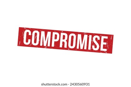 Compromiso de sello de goma roja diseño vectorial.