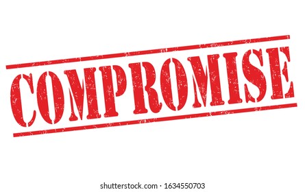 Compromise sign or stamp on white background, vector illustration